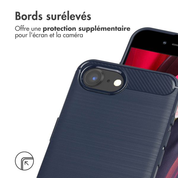 imoshion Coque Brushed Apple iPhone 16e - Bleu foncé