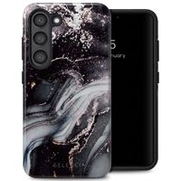 Selencia Coque arrière Vivid Tough Samsung Galaxy S23 - Chic Marble Black