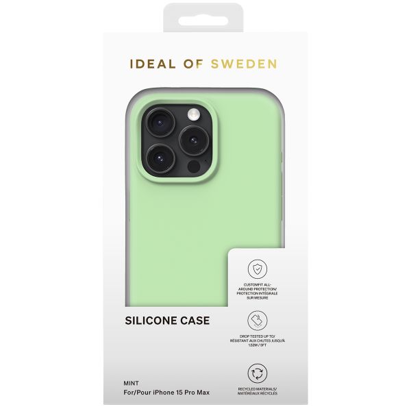 iDeal of Sweden Coque Silicone iPhone 15 Pro Max - Mint