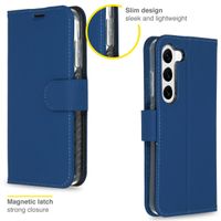 Accezz Étui de téléphone portefeuille Wallet Samsung Galaxy S23 Plus - Bleu foncé