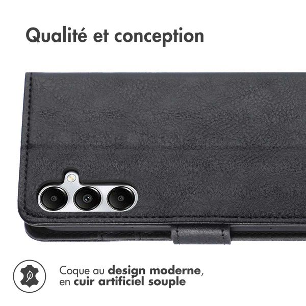 imoshion Étui de téléphone portefeuille Luxe Samsung Galaxy A15 (5G/4G) - Noir