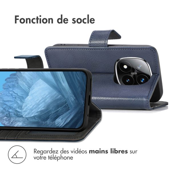 imoshion Étui de télephone portefeuille Xiaomi Redmi Note 14 Pro (4G) - Bleu foncé