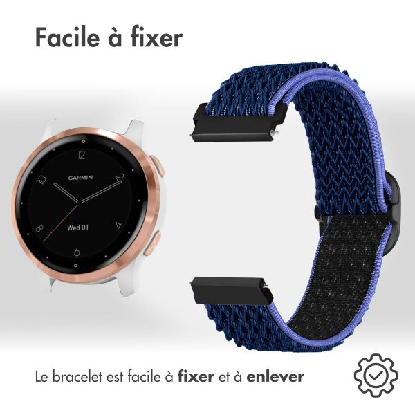 imoshion Bracelet en nylon élastique  - Connexion universelle 18 mm - Bleu foncé
