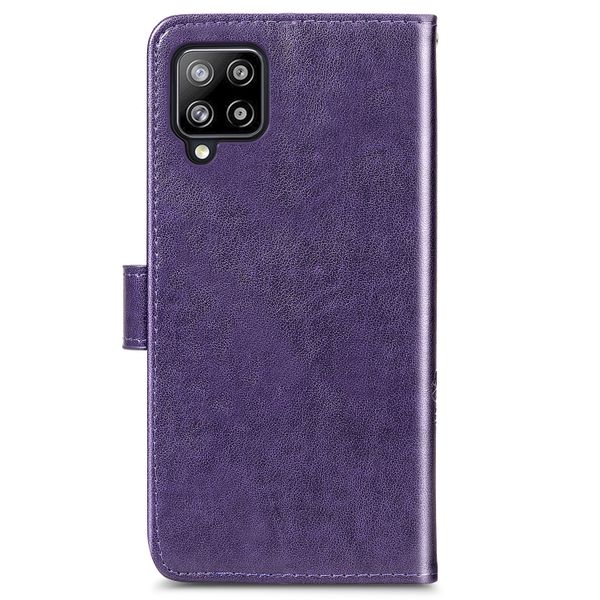 Etui de téléphone Fleurs de Trèfle Galaxy A42 - Violet