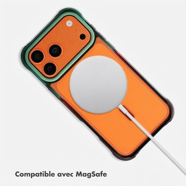 Selencia Coque arrière MagSafe Gradient Apple iPhone 17 Pro - Vert / Brun
