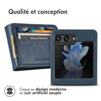 imoshion Étui de télephone portefeuille Luxe Samsung Galaxy Z Flip 5 - Bleu foncé