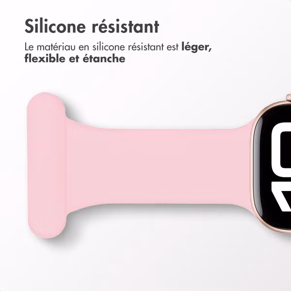 imoshion Bracelet infirmier en silicone Apple Watch Series 1 t/m 9 / SE (38/40/41 mm) | Series 10 / 11 (42 mm) - Rose