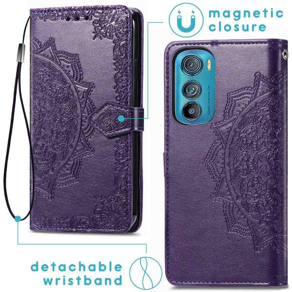 imoshion Etui de téléphone portefeuille Mandala Motorola Edge 30 - Violet