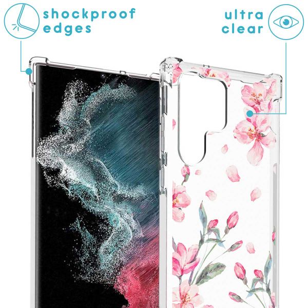 imoshion Coque Design avec cordon Samsung Galaxy S23 Ultra - Blossom Watercolor