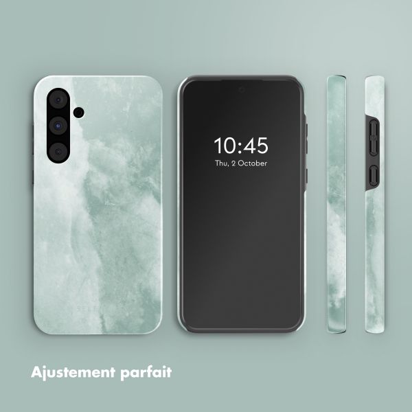 Selencia Coque arrière Vivid Samsung Galaxy A55 - Marble Grayed Jade