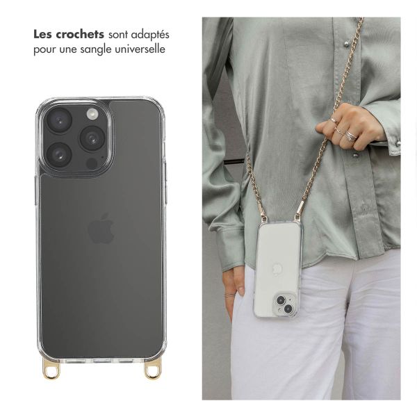 Selencia Coque arrière avec crochets amovibles Apple iPhone 15 Pro Max - Transparent