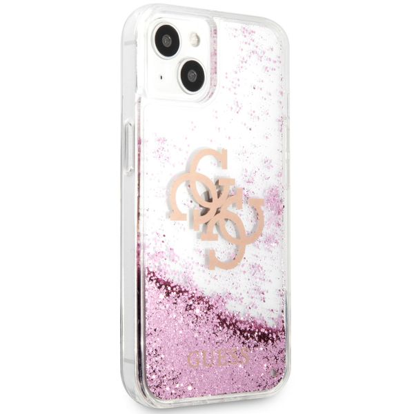 Guess Coque 4G Logo Liquid Glitter Apple iPhone 13 - Rose