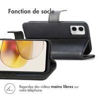 imoshion Étui de téléphone portefeuille Luxe Motorola Moto G73 - Noir