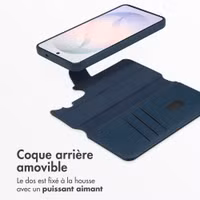 Accezz Étui de télephone portefeuille en cuir 2-en-1 avec MagSafe Samsung Galaxy S26 - Nightfall Blue