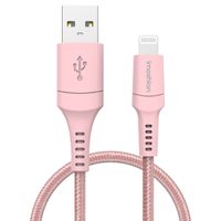 imoshion ﻿Câble Lightning vers USB - Non MFi - Textile tressé - 1 mètre - Rose