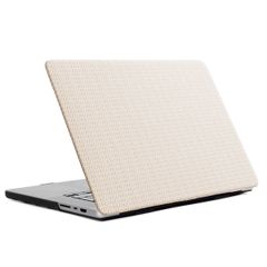 Selencia Coque tissée Apple MacBook Pro 14 pouces (2021 / 2023 M3 chip / 2024 M4 chip) - A2442 / A2779 / A2918 / A3112 / A3185 / A3401 - Beige
