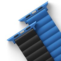 Uniq Bracelet Revix réversible Apple Watch Series 1 t/m 9 / SE (38/40/41 mm) | Series 10 / 11 (42 mm) - Caspian (Blue/Black)