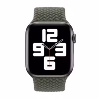 Apple Bracelet Solo tressé Apple Watch | 44/45/46/49 mm - Taille 4 - Inverness Green