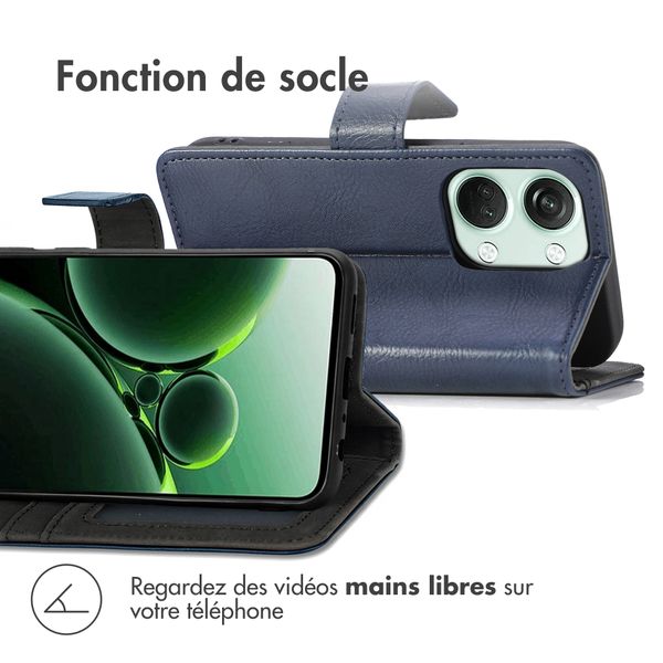 imoshion Étui de télephone portefeuille de luxe OnePlus Nord 3 - Bleu foncé