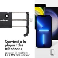 imoshion Support de téléphone pour vélo et moto - Aluminium - Léger - Ajustable - Noir