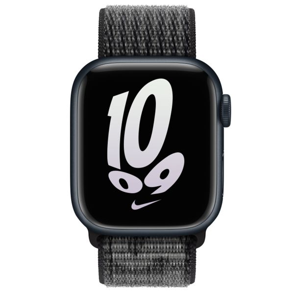 Apple Bracelet Nike Sport Loop Apple Watch Series 1 t/m 9 / SE (38/40/41 mm) | Series 10 / 11 (42 mm) - Noir & Blanc