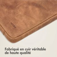 Accezz Pochette ordinateur Leather avec fermeture éclair 15-16 pouces - Cognac