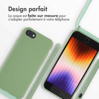 imoshion Coque en silicone avec cordon Apple iPhone SE (2022 / 2020) / 8 / 7 - Vert