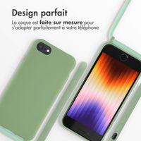 imoshion ﻿Coque en silicone avec cordon iPhone SE (2022 / 2020) / 8 / 7 - Vert