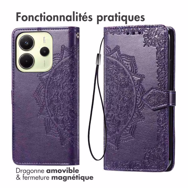 imoshion Etui de télephone Mandala Xiaomi Redmi Note 14 (4G) - Violet