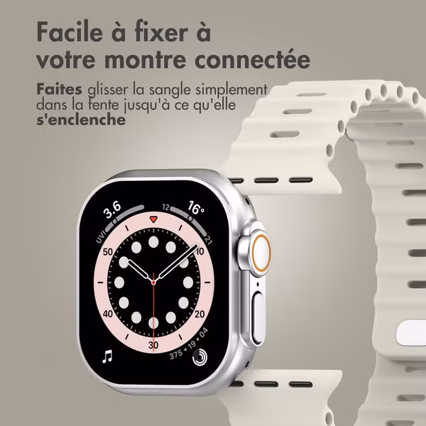 Accezz Bracelet Ocean Apple Watch Series 1 - 11 / SE / Ultra (44/45/46/49 mm) - Lumière stellaire