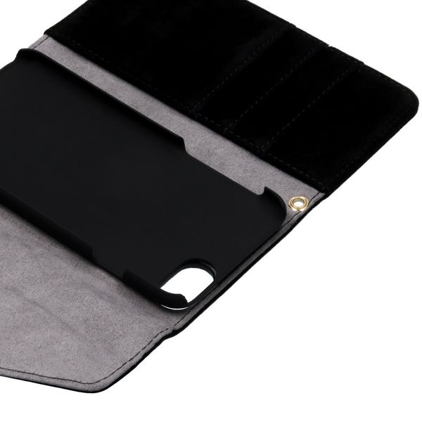 iDeal of Sweden Mayfair Clutch Velvet iPhone SE (2022 / 2020) / 8 / 7 / 6(s) - Noir