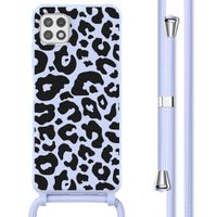 imoshion Coque design en silicone avec cordon Samsung Galaxy A22 (5G) - Animal Lila