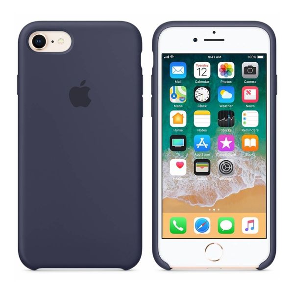 Apple Coque en silicone Apple iPhone SE (2022 / 2020) / 8 / 7 - Midnight Blue