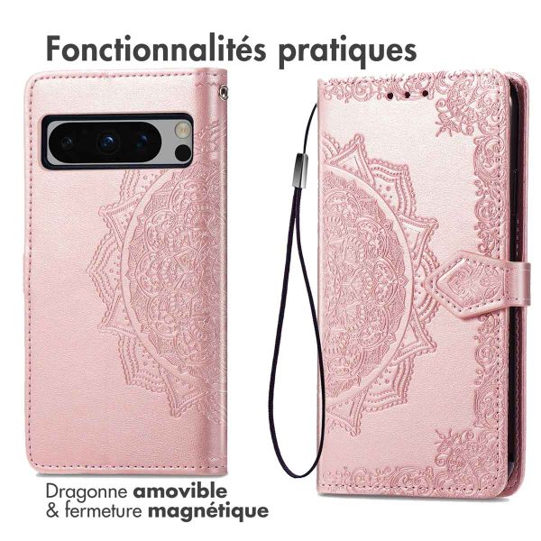 imoshion Etui de télephone Mandala Google Pixel 8 Pro - Rose Doré