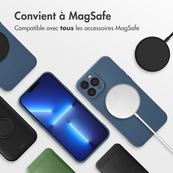 imoshion Coque Couleur avec MagSafe Apple iPhone 13 Pro Max - Bleu foncé