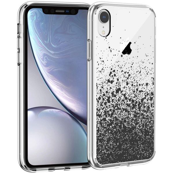 imoshion Coque Design iPhone Xr - Eclaboussures - Noir