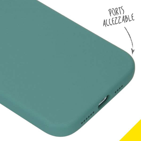 Accezz Coque Liquid Silicone Apple iPhone 12 Pro Max - Vert foncé