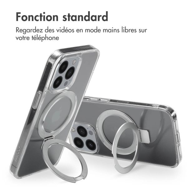 Accezz Coque Ring Stand avec MagSafe Apple iPhone 13 Pro - Transparent