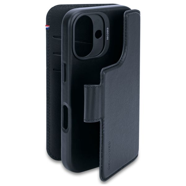 Decoded Portefeuille détachable 2 en 1 en cuir MagSafe Apple iPhone 16 - Navy