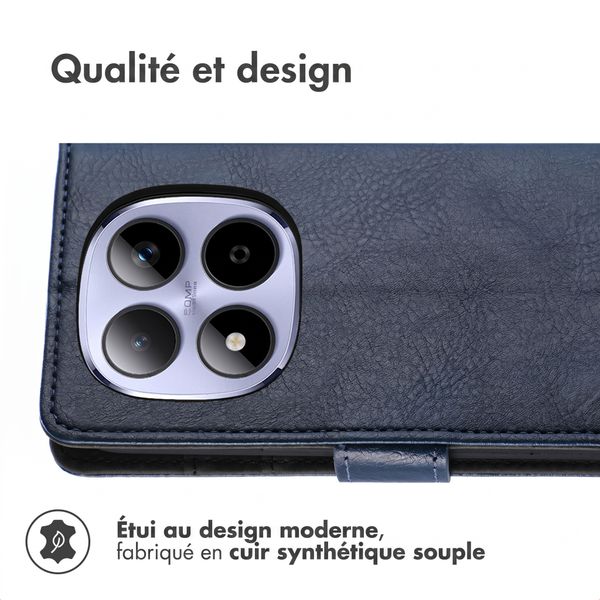 imoshion Étui de télephone portefeuille de luxe Xiaomi Redmi Note 15 Pro (4G) - Bleu foncé