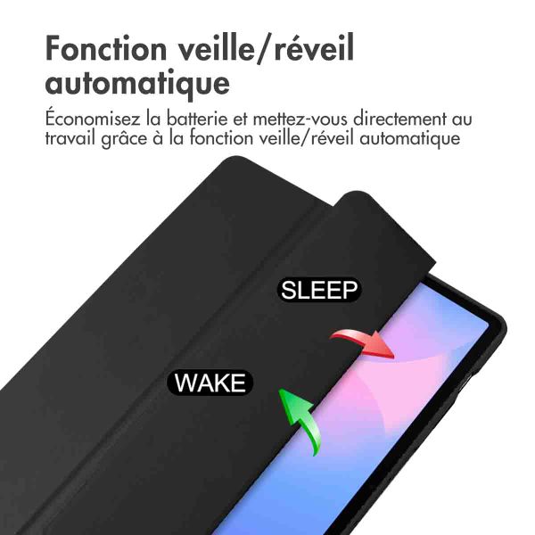 imoshion Coque tablette rigide Trifold Samsung Galaxy Tab S10 FE Plus - Noir