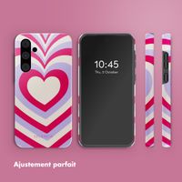 Selencia Coque arrière Vivid Samsung Galaxy A55 - Double Hearts Rubine Red Lilac