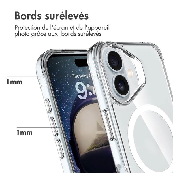 imoshion Coque Rugged Air MagSafe Apple iPhone 16 Plus - Transparent