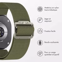 imoshion Bracelet en nylon élastique Samsung Galaxy Watch 8 (Classic) - 40 / 44 / 46mm - Vert