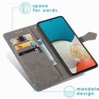 imoshion Etui de téléphone portefeuille Mandala Samsung Galaxy A53 - Gris