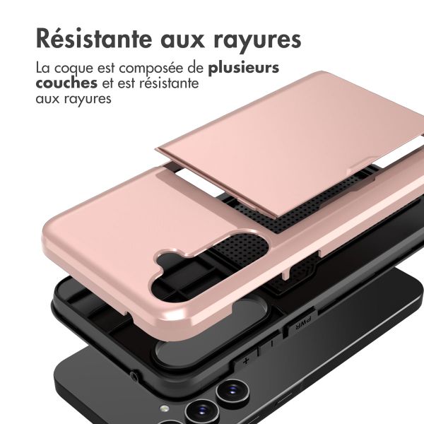 imoshion Coque arrière avec porte-cartes Samsung Galaxy A55 - Rose Dorée