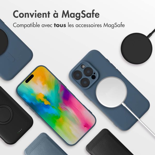 imoshion Coque Couleur avec MagSafe Apple iPhone 16 Pro Max - Bleu foncé