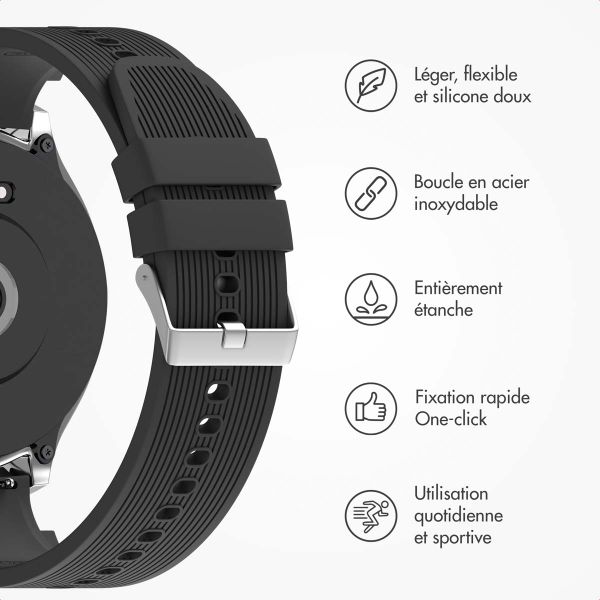 imoshion Bracelet en silicone OnePlus Watch 3 / 2 / 2R / Oppo Watch X2 / X - Noir