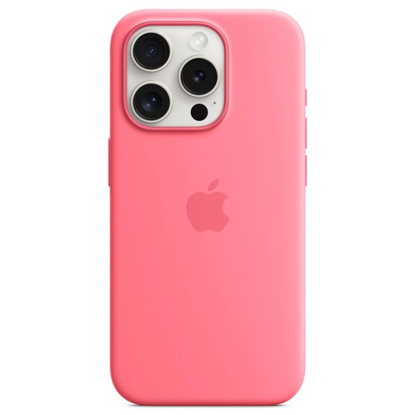Apple Coque en silicone MagSafe Apple iPhone 15 Pro - Rose