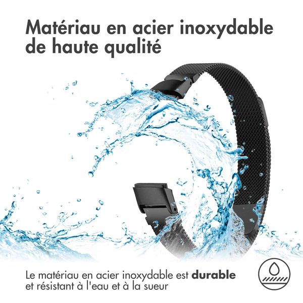 imoshion Bracelet magnétique milanais Fitbit Luxe - Taille S - Noir